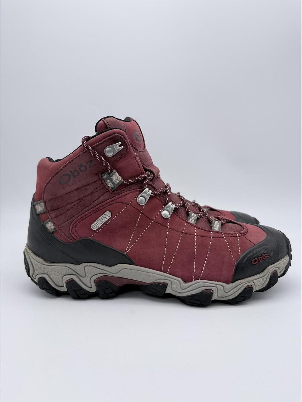 Oboz Bridger Mid Women's Waterproof Hiking Boots Red Size 10.5